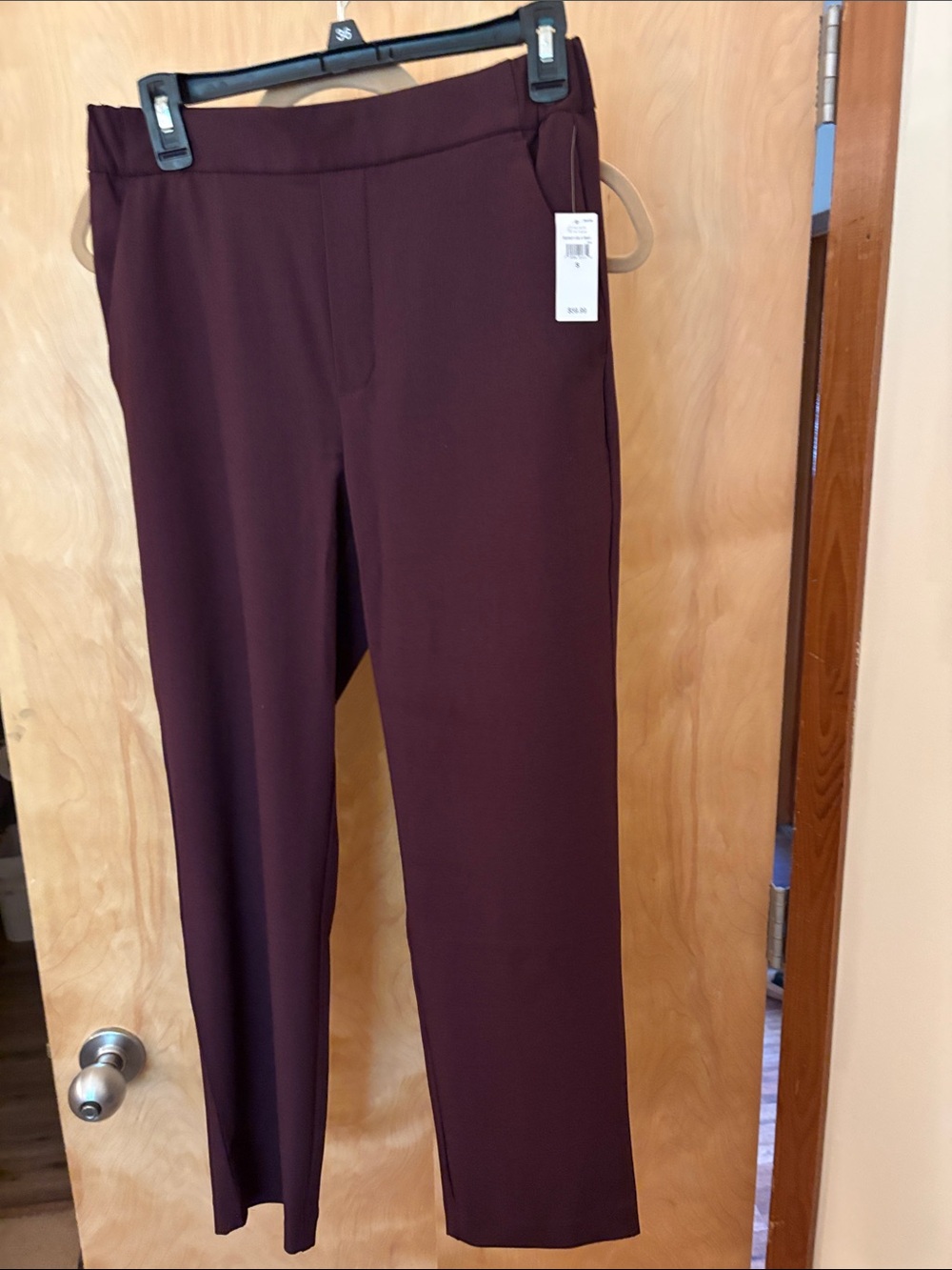 GAP Burgundy Elastic Waist Pants